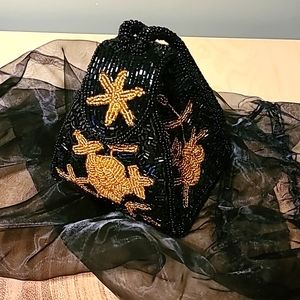 Stunning beaded structured mini bag